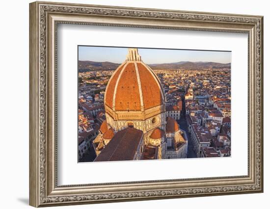 Duomo Santa Maria del Fiore and Skyline over Florence, Italy-Peter Adams-Framed Photographic Print