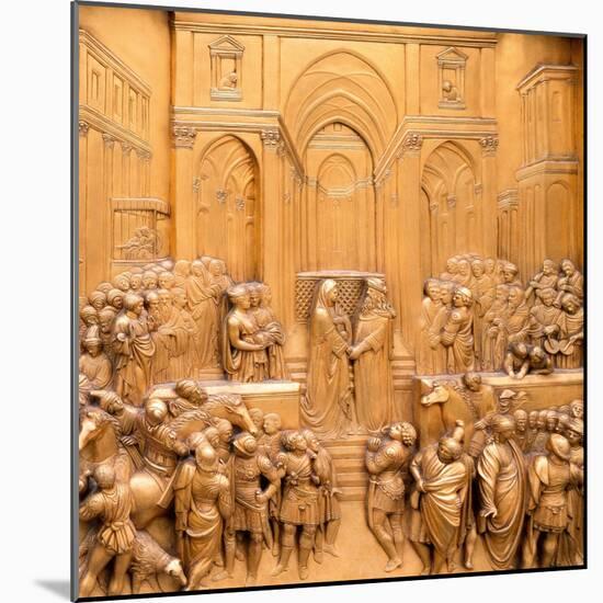 Duomo Santa Maria del Fiore, Florence. Decorations on the East Door by Ghiberti. Tuscany, Italy.-Tom Norring-Mounted Photographic Print
