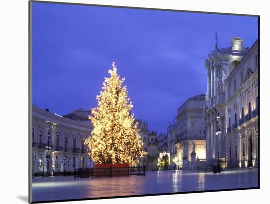 Duomo Square at Christmas, Ortygia, Siracusa, Sicily, Italy, Europe-Vincenzo Lombardo-Mounted Photographic Print