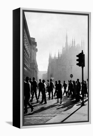 Duomo Square-Mario de Biasi-Framed Premier Image Canvas