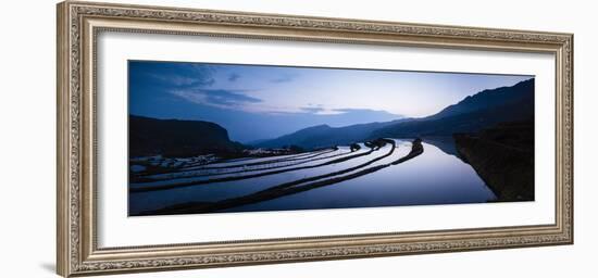 Duoyishu Rice Terraces at dawn, Yuanyang, Yunnan Province, China-Panoramic Images-Framed Photographic Print