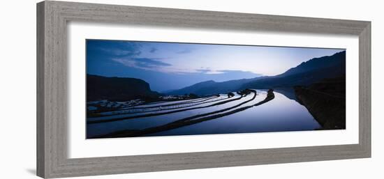 Duoyishu Rice Terraces at dawn, Yuanyang, Yunnan Province, China-Panoramic Images-Framed Photographic Print