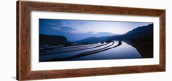 Duoyishu Rice Terraces at dawn, Yuanyang, Yunnan Province, China-Panoramic Images-Framed Photographic Print