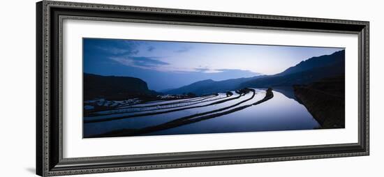 Duoyishu Rice Terraces at dawn, Yuanyang, Yunnan Province, China-Panoramic Images-Framed Photographic Print