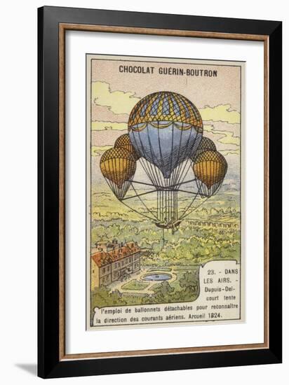 Dupuis-Delcourt Attempting to Measure the Direction of Air Currents Using Detatchable Balloons-null-Framed Giclee Print