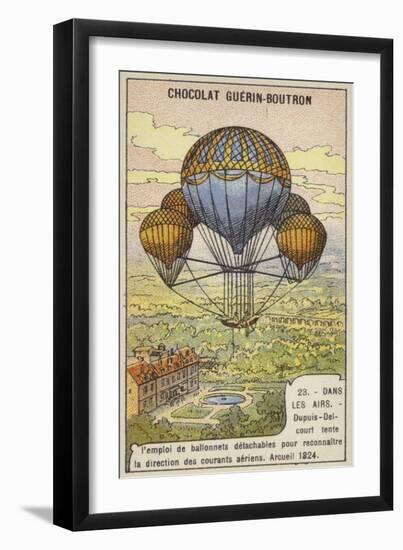 Dupuis-Delcourt Attempting to Measure the Direction of Air Currents Using Detatchable Balloons-null-Framed Giclee Print