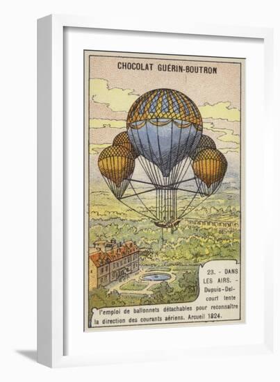 Dupuis-Delcourt Attempting to Measure the Direction of Air Currents Using Detatchable Balloons-null-Framed Giclee Print