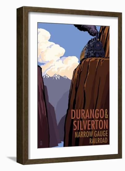 Durango and Silverton Narrow Gauge Railroad, c.2009-Lantern Press-Framed Art Print