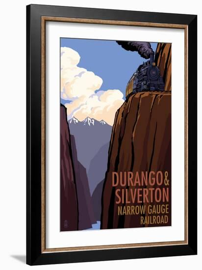 Durango and Silverton Narrow Gauge Railroad, c.2009-Lantern Press-Framed Art Print