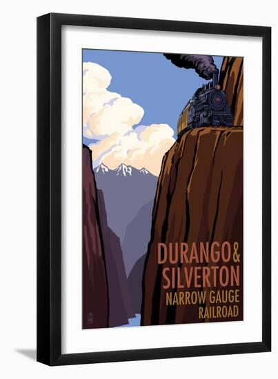 Durango and Silverton Narrow Gauge Railroad, c.2009-Lantern Press-Framed Art Print