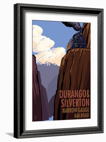 Durango and Silverton Narrow Gauge Railroad, c.2009-Lantern Press-Framed Art Print