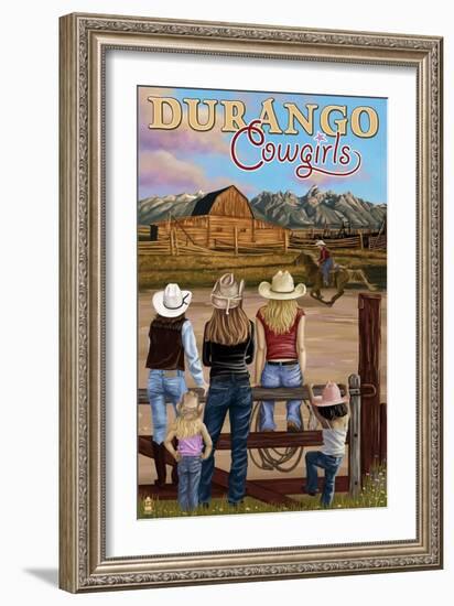 Durango, Colorado - Cowgirls-Lantern Press-Framed Art Print