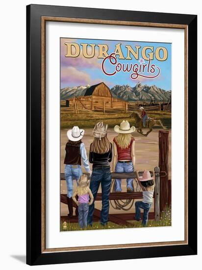 Durango, Colorado - Cowgirls-Lantern Press-Framed Art Print