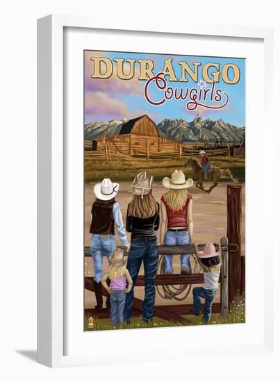 Durango, Colorado - Cowgirls-Lantern Press-Framed Art Print