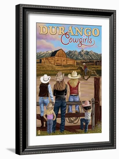 Durango, Colorado - Cowgirls-Lantern Press-Framed Art Print