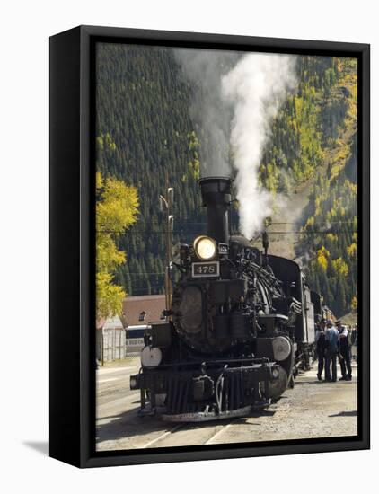 Durango & Silverton Narrow Gauge Railroad, Silverton Station, Colorado, USA-Cindy Miller Hopkins-Framed Premier Image Canvas