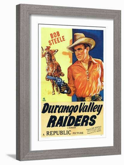 Durango Valley Raiders, Bob Steele, 1938-null-Framed Art Print