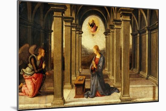 Durante Altarpiece: Predella with the Annunciation-Pietro Perugino-Mounted Giclee Print