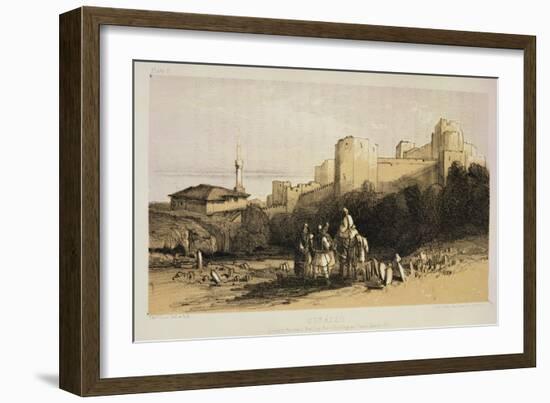 Durazzo, from "Journals of a Landscape Painter in Albania and Greece," Published 1851-Edward Lear-Framed Giclee Print