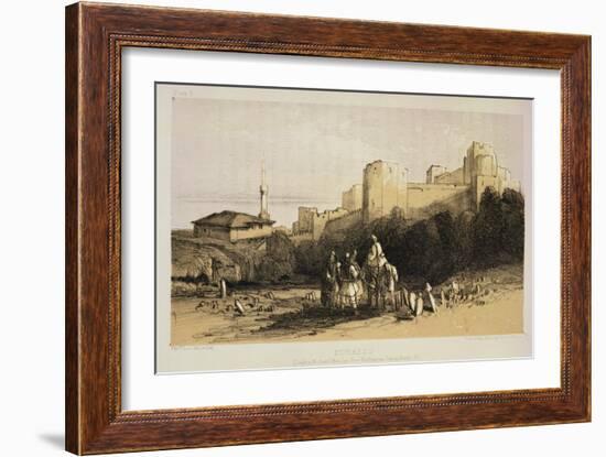 Durazzo, from "Journals of a Landscape Painter in Albania and Greece," Published 1851-Edward Lear-Framed Giclee Print