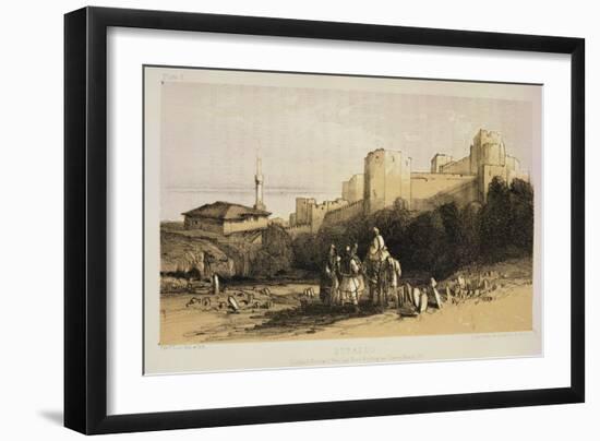 Durazzo, from "Journals of a Landscape Painter in Albania and Greece," Published 1851-Edward Lear-Framed Giclee Print