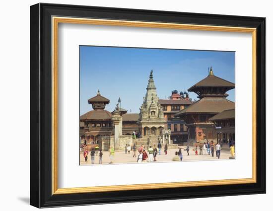 Durbar Square, Bhaktapur, UNESCO World Heritage Site, Kathmandu Valley, Nepal, Asia-Ian Trower-Framed Photographic Print