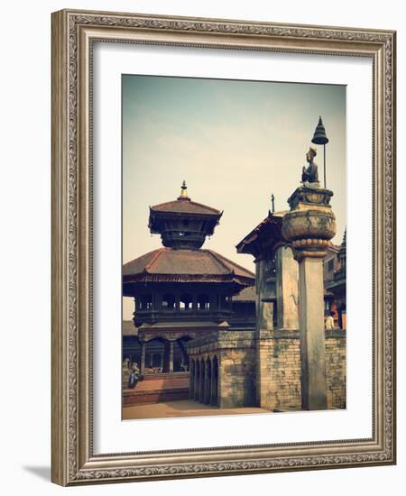 Durbar Square, Bhaktapur (UNESCO World Heritage Site), Kathmandu Valley, Nepal-Ian Trower-Framed Photographic Print