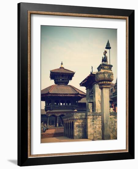 Durbar Square, Bhaktapur (UNESCO World Heritage Site), Kathmandu Valley, Nepal-Ian Trower-Framed Photographic Print