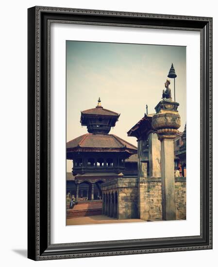 Durbar Square, Bhaktapur (UNESCO World Heritage Site), Kathmandu Valley, Nepal-Ian Trower-Framed Photographic Print