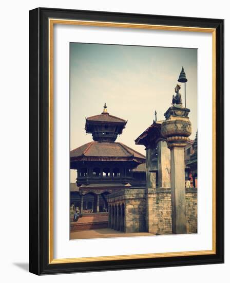 Durbar Square, Bhaktapur (UNESCO World Heritage Site), Kathmandu Valley, Nepal-Ian Trower-Framed Photographic Print