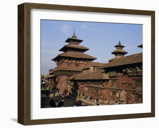 Durbar Square, Patan, Kathmandu Valley, Nepal, Asia-David Poole-Framed Photographic Print