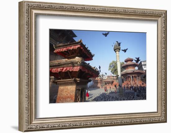 Durbar Square, UNESCO World Heritage Site, Kathmandu, Nepal, Asia-Ian Trower-Framed Photographic Print