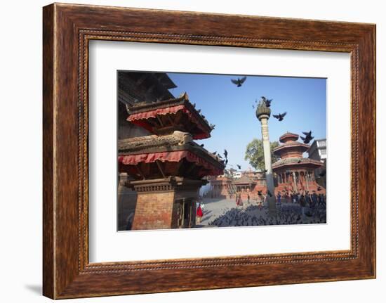 Durbar Square, UNESCO World Heritage Site, Kathmandu, Nepal, Asia-Ian Trower-Framed Photographic Print