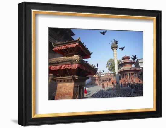 Durbar Square, UNESCO World Heritage Site, Kathmandu, Nepal, Asia-Ian Trower-Framed Photographic Print