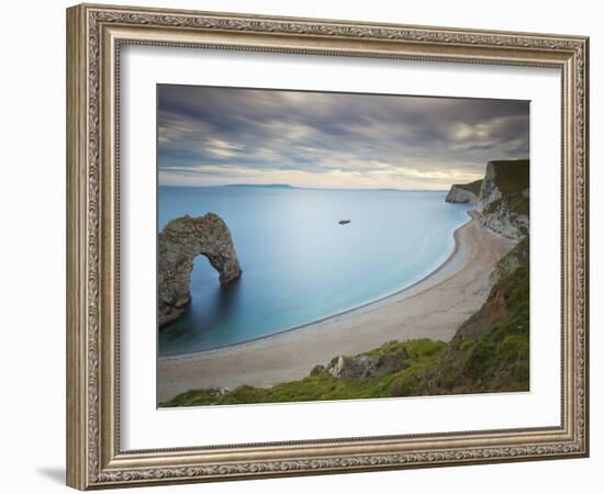 Durdle Door, Eroded Rock Arch, Beach, Jurassic Coast, UNESCO World Heritage Site, Dorset, England-Neale Clarke-Framed Photographic Print