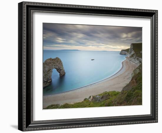 Durdle Door, Eroded Rock Arch, Beach, Jurassic Coast, UNESCO World Heritage Site, Dorset, England-Neale Clarke-Framed Photographic Print