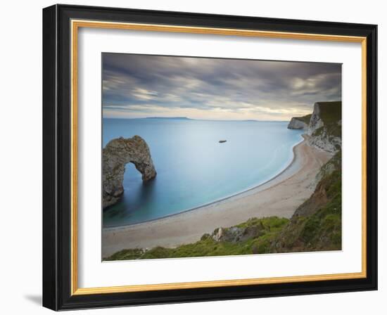 Durdle Door, Eroded Rock Arch, Beach, Jurassic Coast, UNESCO World Heritage Site, Dorset, England-Neale Clarke-Framed Photographic Print