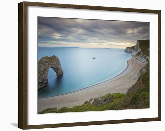 Durdle Door, Eroded Rock Arch, Beach, Jurassic Coast, UNESCO World Heritage Site, Dorset, England-Neale Clarke-Framed Photographic Print