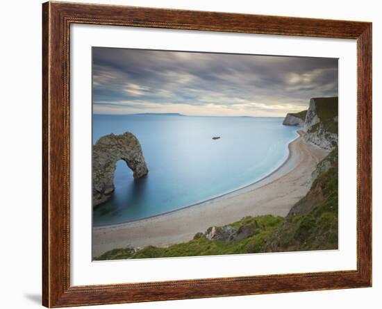 Durdle Door, Eroded Rock Arch, Beach, Jurassic Coast, UNESCO World Heritage Site, Dorset, England-Neale Clarke-Framed Photographic Print