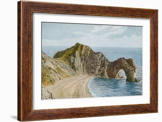 Durdle Door Near Lulworth-Alfred Robert Quinton-Framed Giclee Print