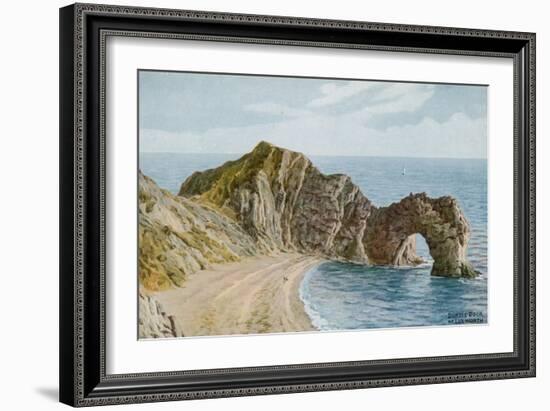 Durdle Door Near Lulworth-Alfred Robert Quinton-Framed Giclee Print