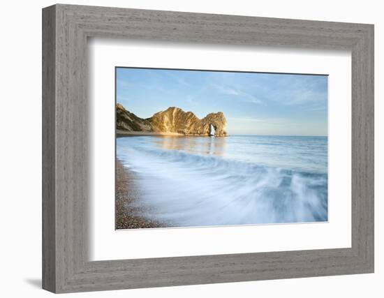 Durdle Door rock arch, near Lulworth, Dorset, England, UK-Ross Hoddinott-Framed Photographic Print