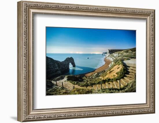 Durdle Door under the Stars, Jurassic Coast, Dorset, England, United Kingdom-John Alexander-Framed Photographic Print