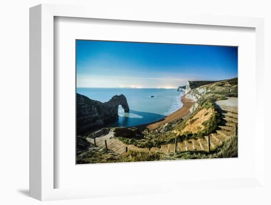 Durdle Door under the Stars, Jurassic Coast, Dorset, England, United Kingdom-John Alexander-Framed Photographic Print