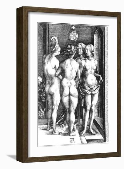 Durer: Four Witches, 1497-Albrecht Dürer-Framed Giclee Print