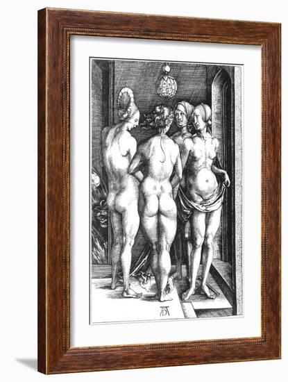 Durer: Four Witches, 1497-Albrecht Dürer-Framed Giclee Print