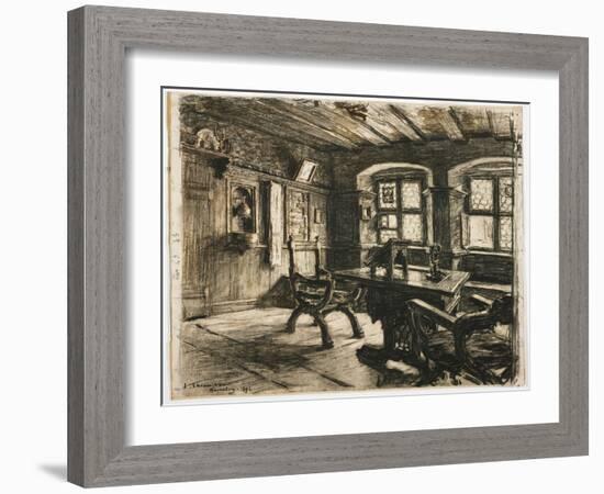 Durer's Room in Nuremberg, 1896-Leon Augustin Lhermitte-Framed Giclee Print