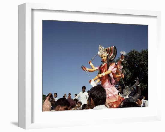 Durga Puja Festival, Varanasi (Benares), Uttar Pradesh State, India-John Henry Claude Wilson-Framed Photographic Print