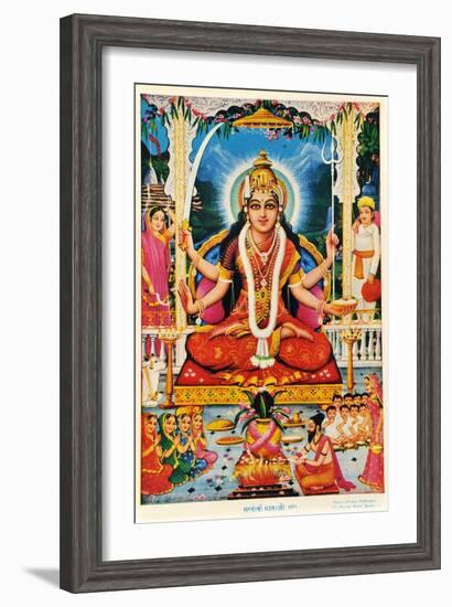 Durga, Vishnu-null-Framed Premium Giclee Print