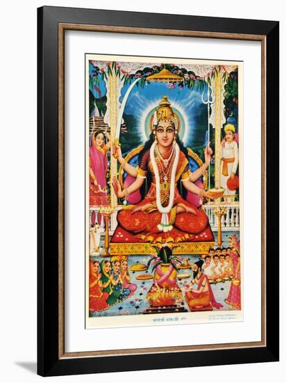 Durga, Vishnu-null-Framed Premium Giclee Print